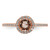 Sterling Silver Rose-Tone Peach Cubic Zirconia Halo Ring, 1.51 mm - View 4