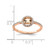 Sterling Silver Rose-Tone Peach Cubic Zirconia Halo Ring, 1.51 mm - View 5