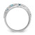 Sterling Silver Rhodium-Plated London Blue Topaz and 0.045ct Diamond Ring - View 2