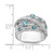 Sterling Silver Rhodium-Plated London Blue Topaz and 0.045ct Diamond Ring - View 3