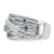 Sterling Silver Rhodium-Plated London Blue Topaz and 0.045ct Diamond Ring - View 4
