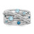 Sterling Silver Rhodium-Plated London Blue Topaz and 0.045ct Diamond Ring - View 5