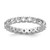 Sterling Shimmer Sterling Silver Rhodium-Plated 3 mm Cubic Zirconia 20 Stone Eternity Band