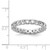Sterling Shimmer Sterling Silver Rhodium-Plated 3 mm Cubic Zirconia 20 Stone Eternity Band - View 3