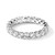 Sterling Shimmer Sterling Silver Rhodium-Plated 3 mm Cubic Zirconia 20 Stone Eternity Band - View 7