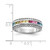 Prizma Sterling Silver Rhodium-Plated Channel-Set Colorful and White Cubic Zirconia Ring, 3.23 mm - View 5