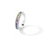 Prizma Sterling Silver Rhodium-Plated Princess White and Colorful Channel-Set Cubic Zirconia Ring, 2.6 mm - View 7