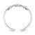 Sterling Silver Rhodium-Plated Stars Adjustable Ring, 1 mm - View 2