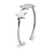 Sterling Silver Rhodium-Plated Stars Adjustable Ring, 1 mm - View 7