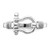 De-Ani Sterling Silver Rhodium-Plated Polished Shackle with Rope Trim Ring, 2 mm - View 4