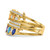 Prizma Sterling Silver Gold-Tone 14K Flash Gold and Silver-Tone Colorful Marquise Cubic Zirconia Ring, 15 mm - View 3