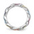 Prizma Sterling Silver Rhodium-Plated Colorful Cubic Zirconia Cuban Link Ring - View 2