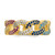 Prizma Sterling Silver Gold-Tone 14K Flash Gold and Silver-Tone Colorful Cubic Zirconia Cuban Link Ring - View 3