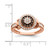 Sterling Silver Rose-Tone Black Rhodium-Plated Cubic Zirconia Fancy Ring - View 3