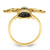 Sterling Silver Blk/White Rhodium-Plated Gold-Tone Cubic Zirconia Bumblebee Ring, 2.3 mm - View 2