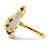 Sterling Silver Blk/White Rhodium-Plated Gold-Tone Cubic Zirconia Bumblebee Ring, 2.3 mm - View 4
