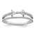 Sterling Silver Rhodium-Plated Polished Double Cubic Zirconia Bow Ring, 1.3 mm