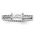 Sterling Silver Rhodium-Plated Polished Double Cubic Zirconia Bow Ring, 1.3 mm - View 5