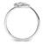 Sterling Silver Rhodium-Plated Polished Blue & White Cubic Zirconia Eye Adjustable Ring, 1.2 mm - View 2