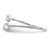 Sterling Silver Rhodium-Plated Polished Blue & White Cubic Zirconia Eye Adjustable Ring, 1.2 mm - View 4