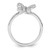 Sterling Silver Rhodium-Plated Cubic Zirconia Butterfly Ring, 1.9 mm - View 2