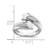 Sterling Silver Rhodium-Plated Polished Shooting Stars Ring - View 3