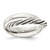 Sterling Silver Polished & Twisted Intertwined Rings, 2.8 mm