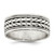 Sterling Silver Antiqued Rope Design Ring, 9.02 mm
