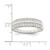 Sterling Silver Cubic Zirconia Ring, Polished, Round - View 3