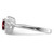 Sterling Silver Rhodium-Plated Garnet & Cubic Zirconia Heart Ring, 2 mm - View 4