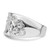 Sterling Silver Rhodium-Plated Multi-Shaped Cubic Zirconia Ring, Domed - View 4