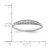 Sterling Silver Rhodium-Plated Polished Cubic Zirconia Ring, 3.22 mm Top Length, 14.15 mm Top Width - View 3