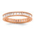 Sterling Silver Polished Rose Gold-Tone Channel Set Cubic Zirconia Band Ring, 3.2 mm