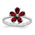 Sterling Silver Rhodium-Plated Garnet Ring, 3 mm - QR727