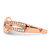 Sterling Silver Polished Rose-Tone Cubic Zirconia Knot Ring - View 4