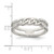 Sterling Silver Polished Cubic Zirconia Chain Detail Ring, 4.86 mm - View 3