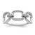 Sterling Silver Rhodium-Plated Polished Cubic Zirconia 3 Square Ring, 1.3 mm