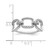 Sterling Silver Rhodium-Plated Polished Cubic Zirconia 3 Square Ring, 1.3 mm - View 3