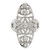 Sterling Silver Polished Fancy Cubic Zirconia Ring - View 5