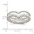 Sterling Silver Polished Cubic Zirconia Beaded Double Fancy Ring - View 3