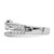 Sterling Silver Rhodium-Plated Cubic Zirconia Twist Ring - View 4
