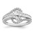 Sterling Silver Rhodium-Plated Twist Cubic Zirconia Ring