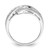 Sterling Silver Rhodium-Plated Twist Cubic Zirconia Ring - View 2