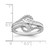 Sterling Silver Rhodium-Plated Twist Cubic Zirconia Ring - View 3