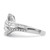 Sterling Silver Rhodium-Plated Twist Cubic Zirconia Ring - View 4