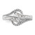 Sterling Silver Rhodium-Plated Twist Cubic Zirconia Ring - View 5