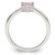 Sterling Silver Pink Trillion Cubic Zirconia and White Cubic Zirconia Ring Set, 1.05 mm - View 2