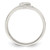 Sterling Silver Polished Square Cubic Zirconia 3 Ring Set, 1.15 mm - View 2