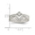 Sterling Silver Polished Square Cubic Zirconia 3 Ring Set, 1.15 mm - View 3