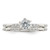 Sterling Silver Polished Cubic Zirconia Wedding Ring Set, 1.75 mm - View 5